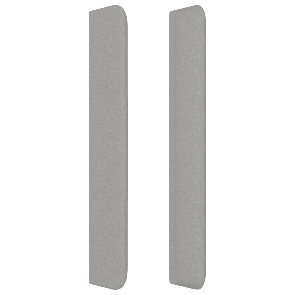 Testiera ad Orecchio Grigio Chiaro 83x16x118/128 cm in Tessuto