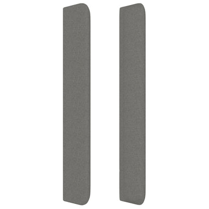 Testiera ad Orecchio Grigio Scuro 83x16x118/128 cm in Tessuto