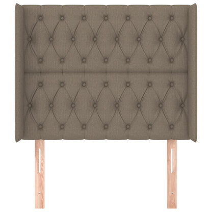 Testiera ad Orecchio Tortora 93x16x118/128 cm in Tessuto