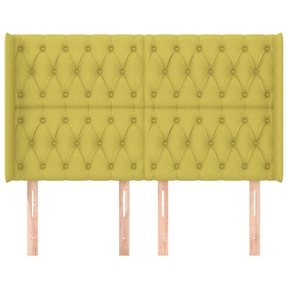 Testiera ad Orecchio Verde 147x16x118/128 cm in Tessuto