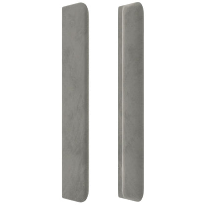 Testiera ad Orecchio Grigio Chiaro 103x16x118/128 cm in Velluto