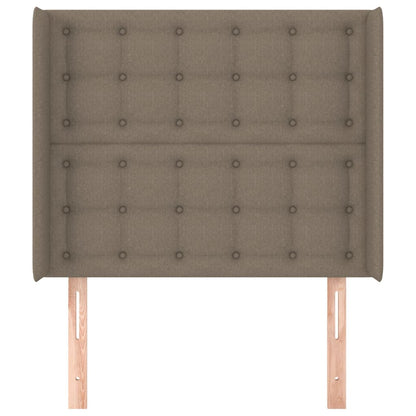 Testiera ad Orecchio Tortora 83x16x118/128 cm in Tessuto