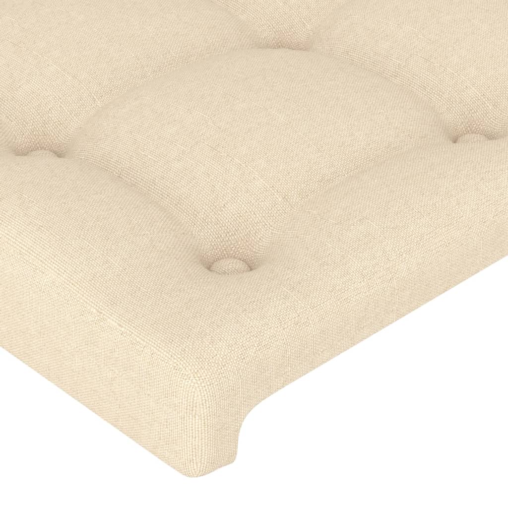 Testiera ad Orecchio Crema 93x16x118/128 cm in Tessuto