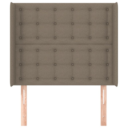 Testiera ad Orecchio Tortora 103x16x118/128 cm in Tessuto