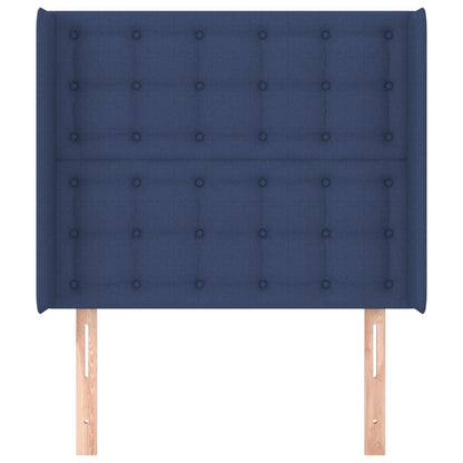 Testiera ad Orecchio Blu 103x16x118/128 cm in Tessuto