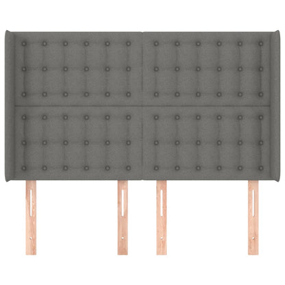 Testiera ad Orecchio GrigioScuro 147x16x118/128cm inTessuto