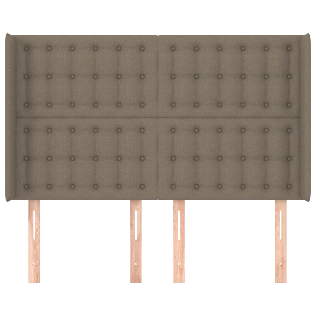 Testiera ad Orecchio Tortora 147x16x118/128 cm in Tessuto