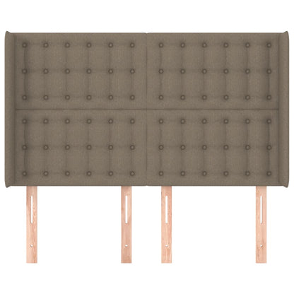 Testiera ad Orecchio Tortora 147x16x118/128 cm in Tessuto
