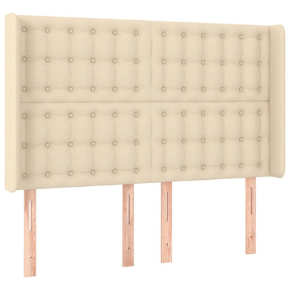 Testiera ad Orecchio Crema 147x16x118/128 cm in Tessuto