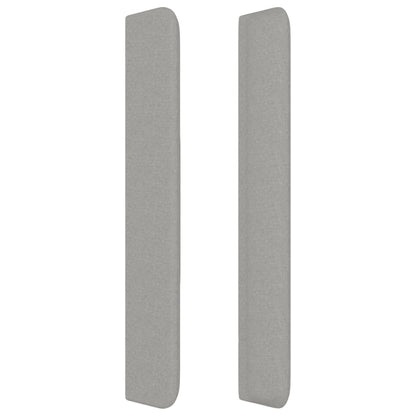 Testiera ad Orecchio Grigio Chiaro 163x16x118/128 cm in Tessuto