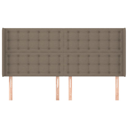 Testiera ad Orecchio Tortora 163x16x118/128 cm in Tessuto