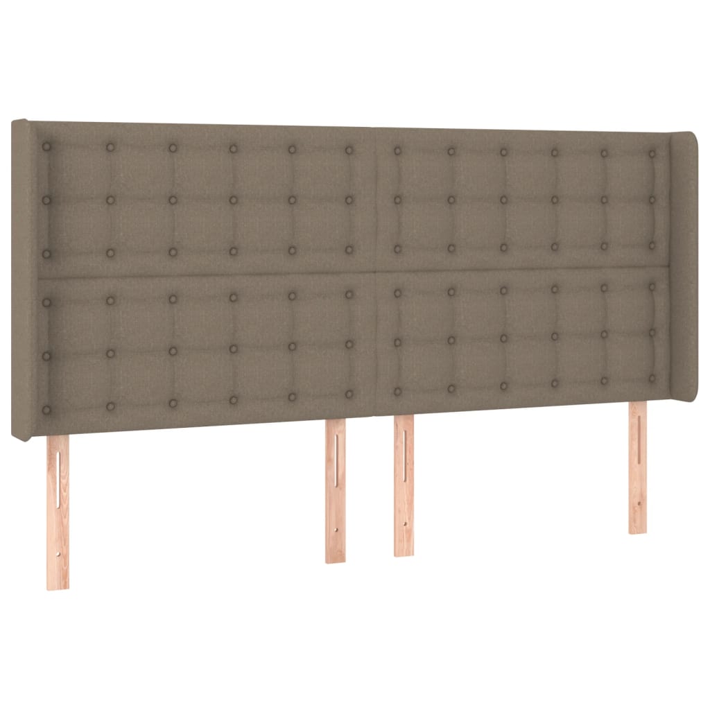Testiera ad Orecchio Tortora 183x16x118/128 cm in Tessuto