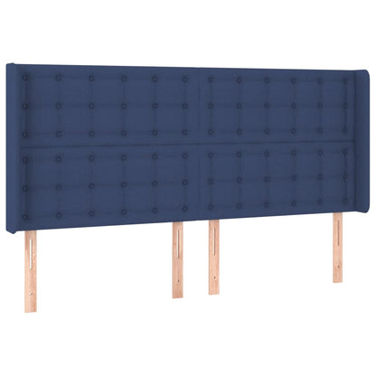 Testiera ad Orecchio Blu 183x16x118/128 cm in Tessuto