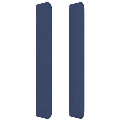 Testiera ad Orecchio Blu 183x16x118/128 cm in Tessuto