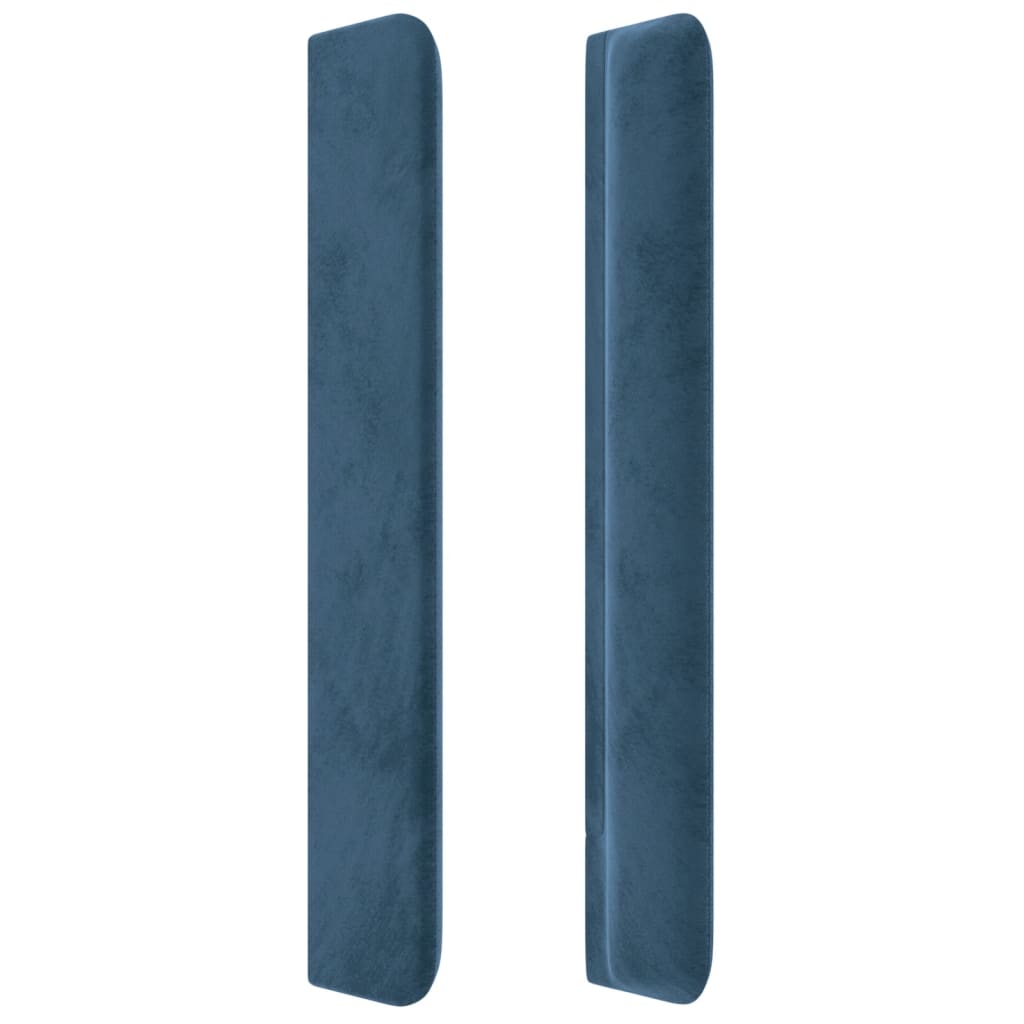 Testiera ad Orecchio Blu Scuro 147x16x118/128 cm in Velluto