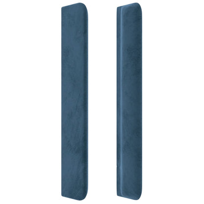 Testiera ad Orecchio Blu Scuro 147x16x118/128 cm in Velluto