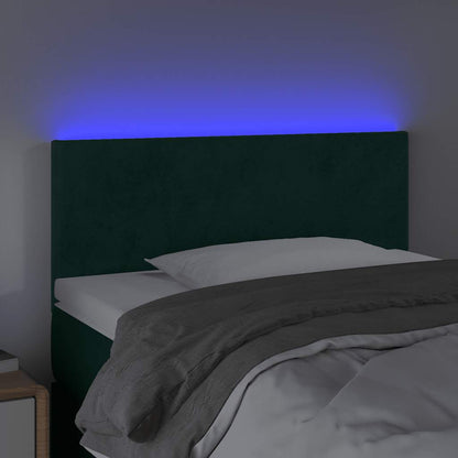 Testiera a LED Verde Scuro 80x5x78/88 cm in Velluto
