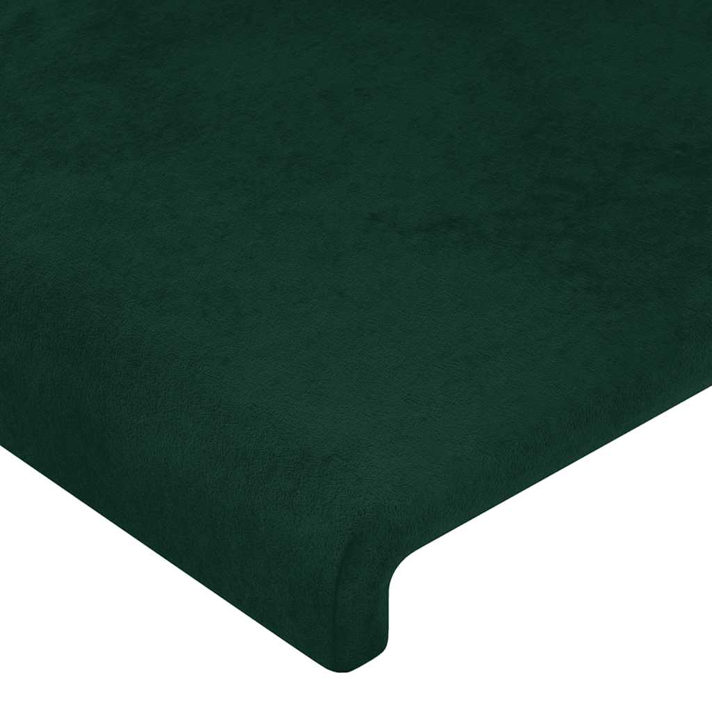 Testiera a LED Verde Scuro 160x5x78/88 cm in Velluto