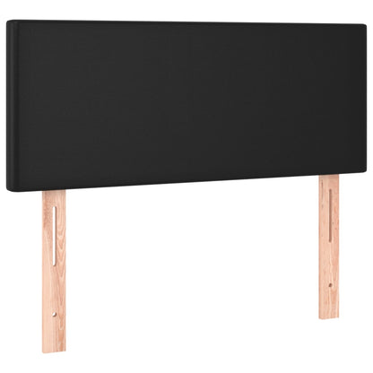 Testiera Nero a LED 90x5x78/88 cm in Similpelle