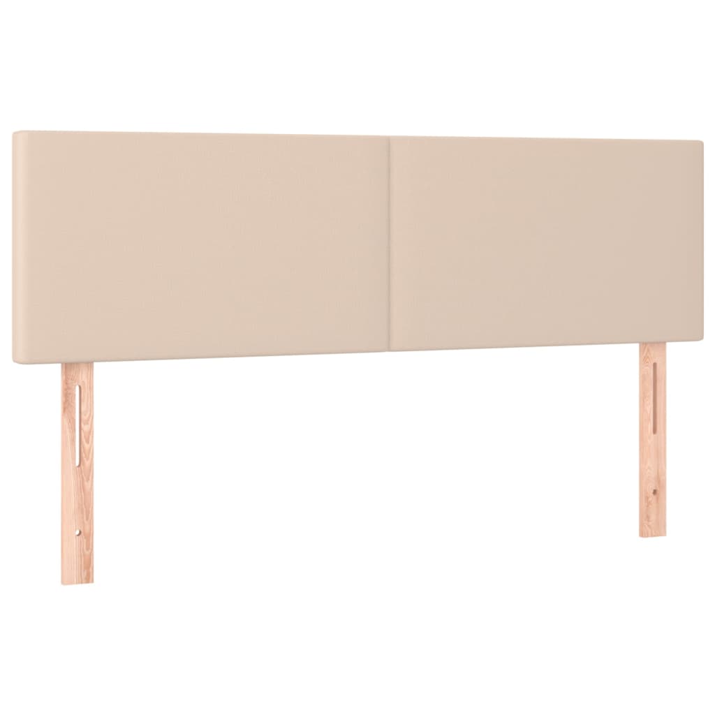 Testiera Cappuccino a LED 144x5x78/88 cm in Similpelle
