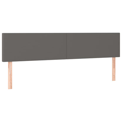 Testiera a LED Grigio 160x5x78/88 cm in Similpelle