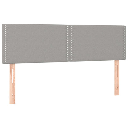 Testiera a LED Grigio Chiaro 144x5x78/88 cm in Tessuto