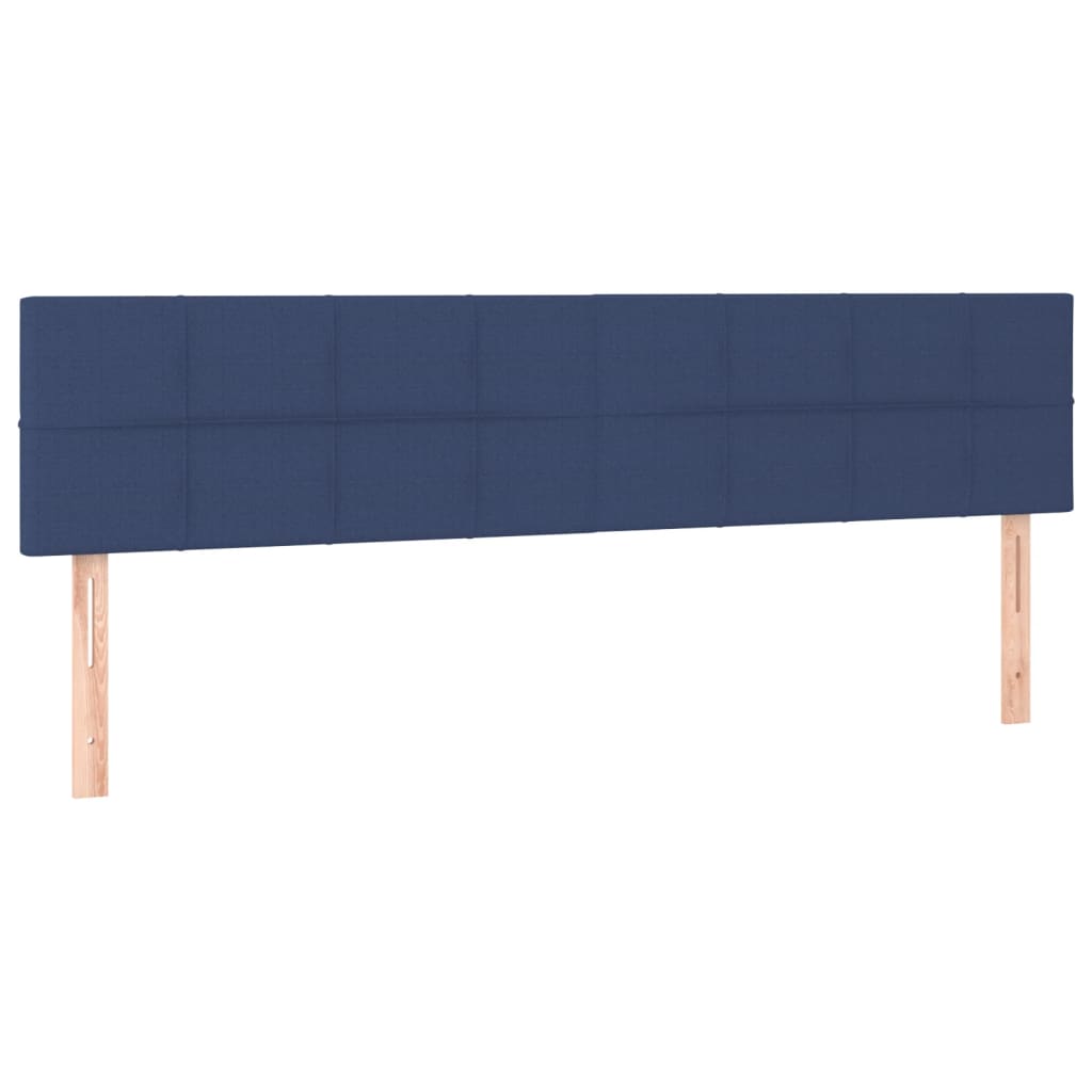 Testiera a LED Blu 160x5x78/88 cm in Tessuto