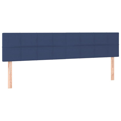 Testiera a LED Blu 160x5x78/88 cm in Tessuto
