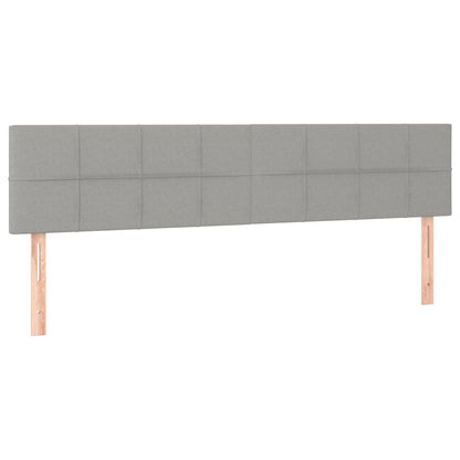 Testiera a LED Grigio Chiaro 180x5x78/88 cm in Tessuto