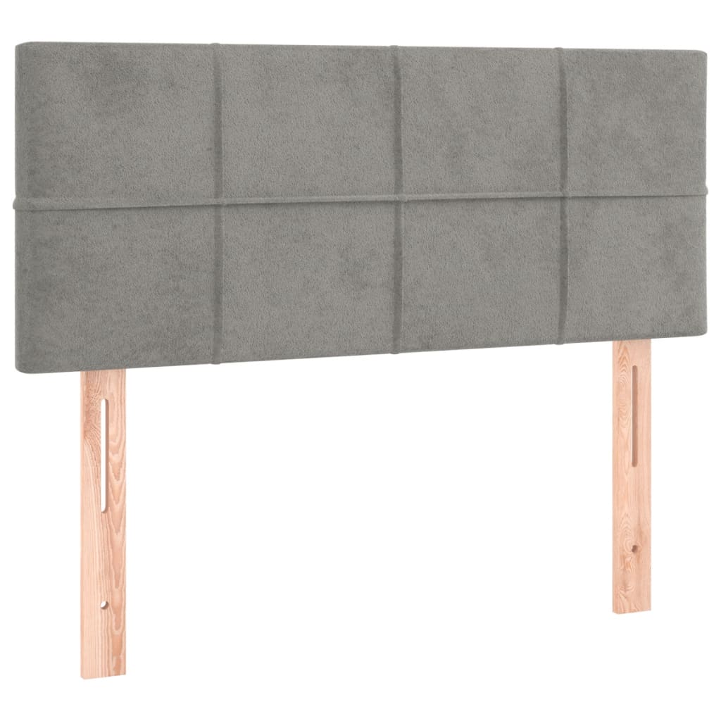 Testiera a LED Grigio Chiaro 90x5x78/88 cm in Similpelle