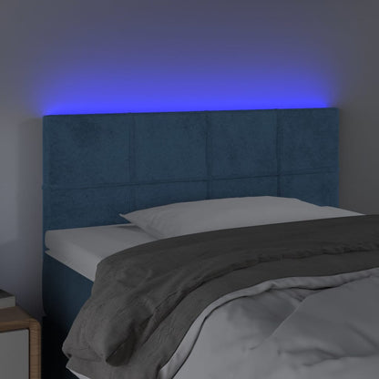 Testiera a LED Blu scuro 90x5x78/88 cm in Tessuto