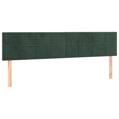 Testiera a LED Verde Scuro 180x5x78/88 cm in Velluto