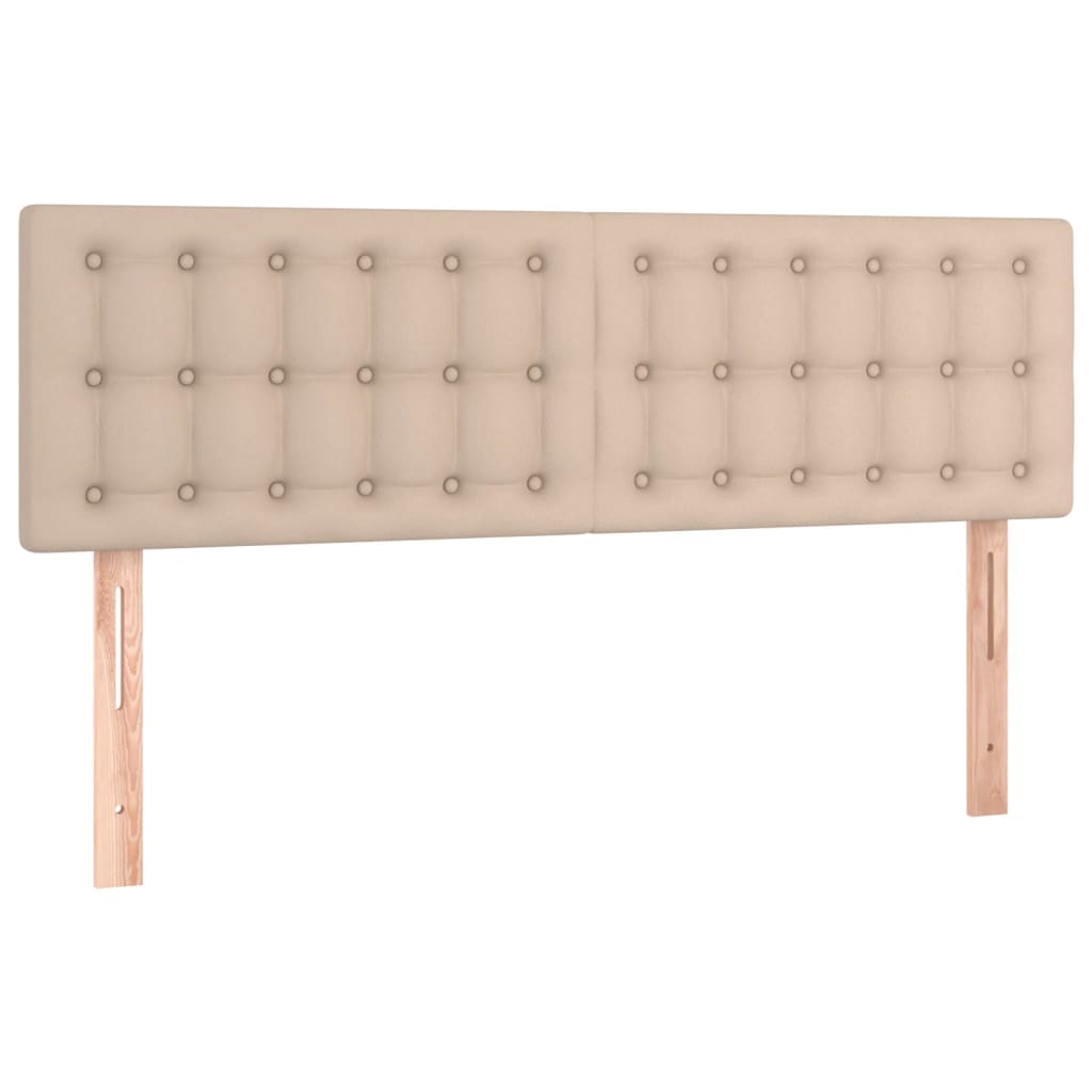 Testiera Cappuccino a LED 144x5x78/88 cm in Similpelle