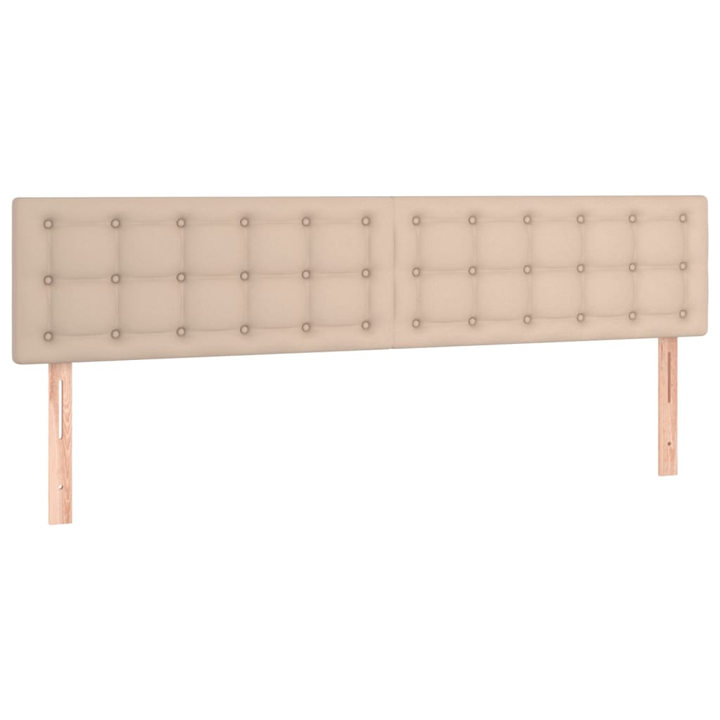 Testiera Cappuccino a LED 160x5x78/88 cm in Similpelle