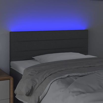 Testiera a LED Grigio Scuro 80x5x78/88 cm in Tessuto
