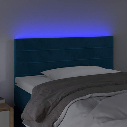 Testiera a LED Blu scuro 90x5x78/88 cm in Tessuto