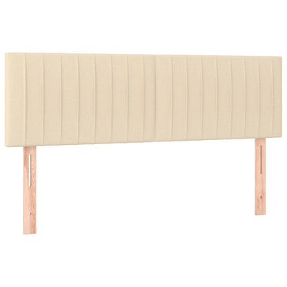 Testiera a LED Crema 144x5x78/88 cm in Tessuto