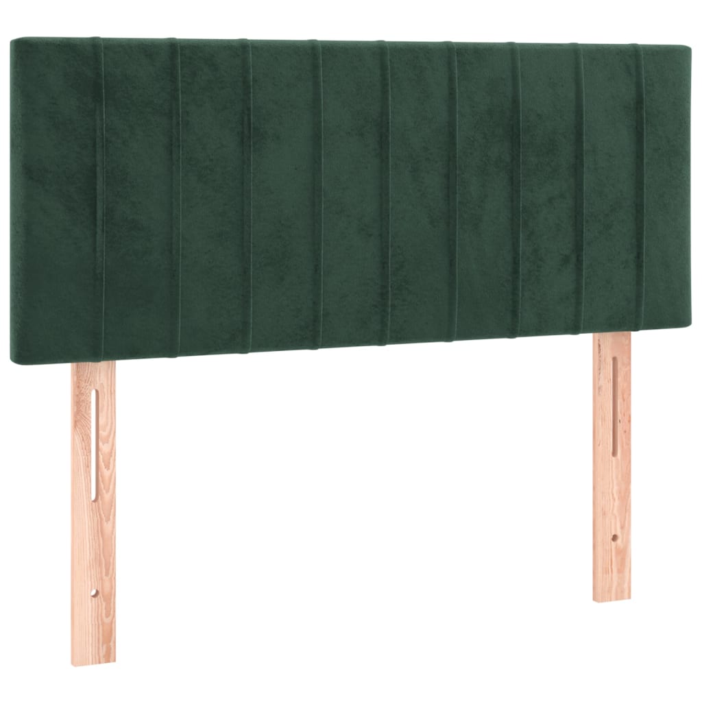 Testiera a LED Verde scuro 90x5x78/88 cm in Similpelle