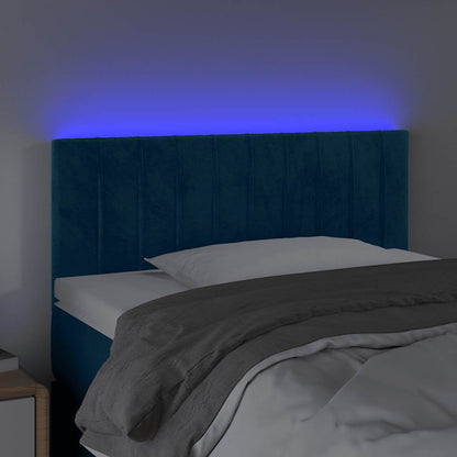 Testiera a LED Blu scuro 90x5x78/88 cm in Tessuto