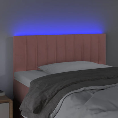 Testiera a LED Rosa 90x5x78/88 cm in Tessuto