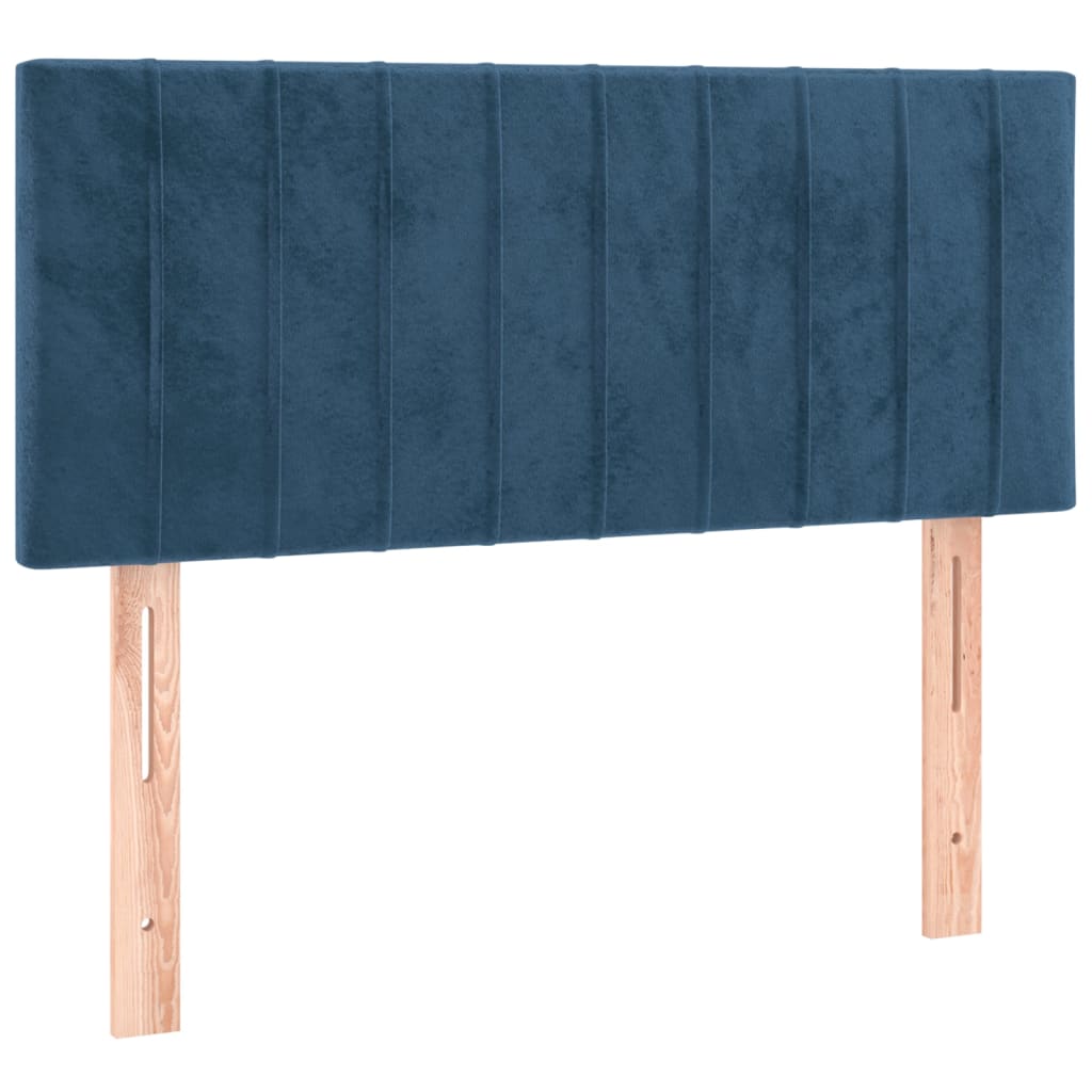 Testiera a LED Blu Scuro 100x5x78/88 cm in Velluto