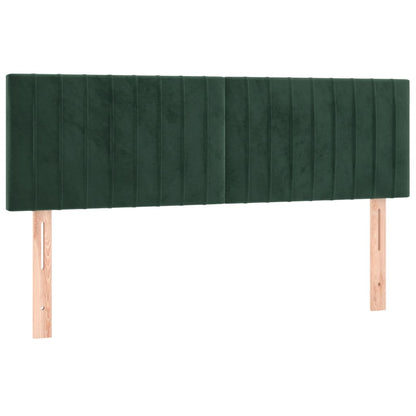Testiera a LED Verde Scuro 144x5x78/88 cm in Velluto