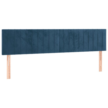 Testiera a LED Blu scuro 160x5x78/88 cm in Tessuto