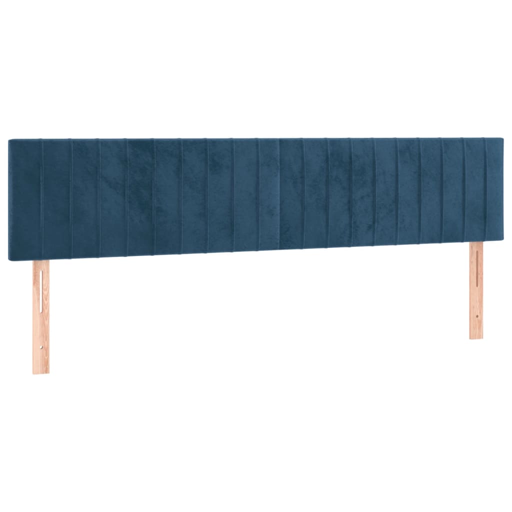 Testiera a LED Blu scuro 160x5x78/88 cm in Tessuto
