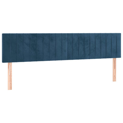Testiera a LED Blu Scuro 180x5x78/88 cm in Velluto