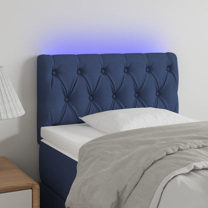 Testiera a LED Blu 80x7x78/88 cm in Tessuto