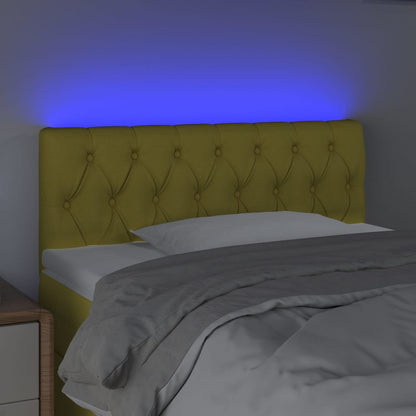 Testiera a LED Verde 90x7x78/88 cm in Tessuto