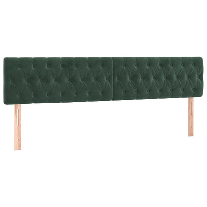 Testiera a LED Verde Scuro 180x7x78/88 cm in Velluto
