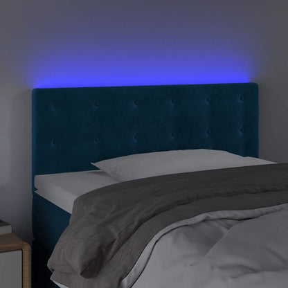 Testiera a LED Blu scuro 90x5x78/88 cm in Tessuto