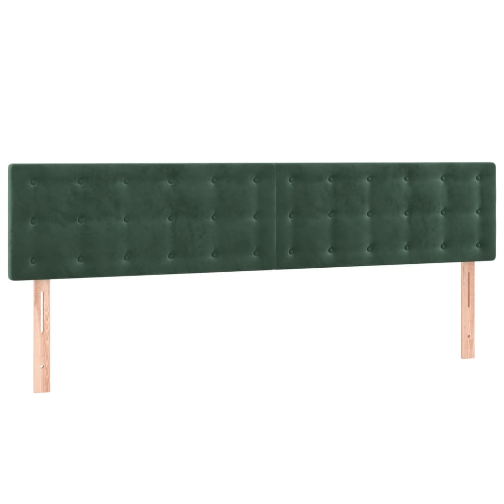 Testiera a LED Verde Scuro 160x5x78/88 cm in Velluto